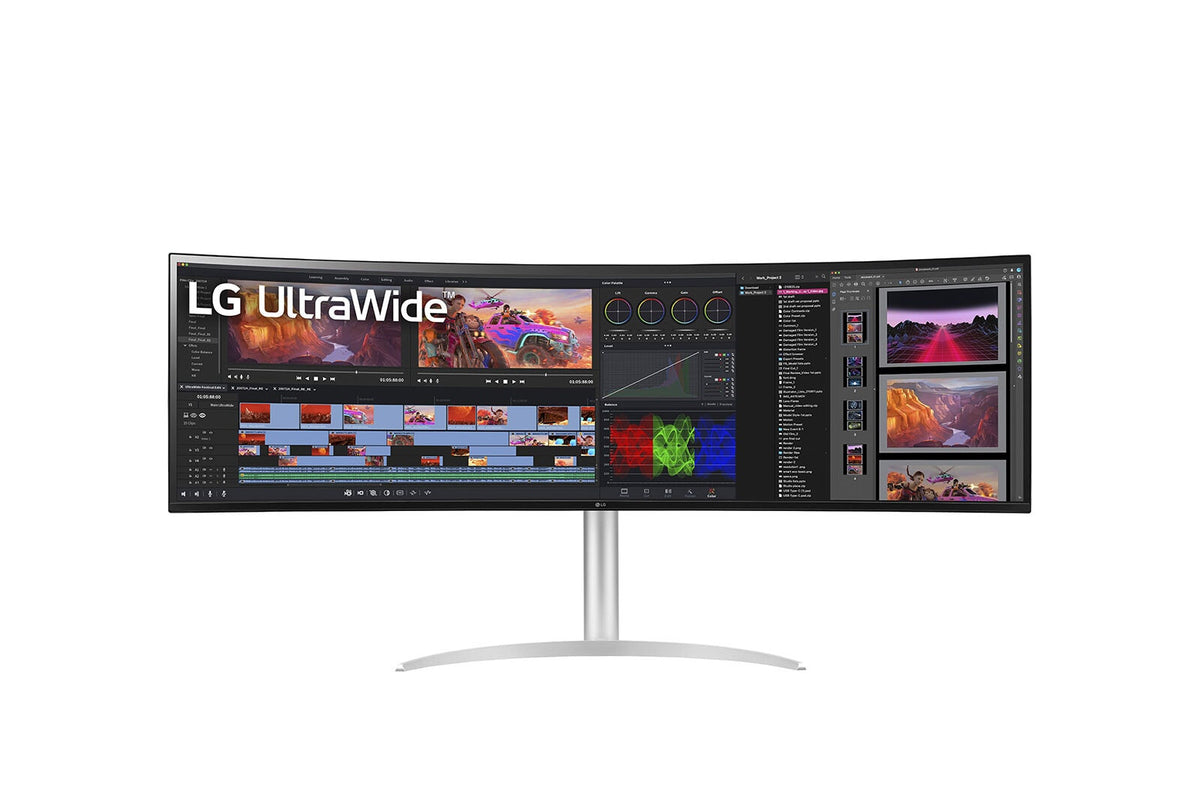 LG 49WQ95X-W computer monitor 124.5 cm (49&quot;) 5120 x 1440 pixels UltraWide Dual Quad HD White