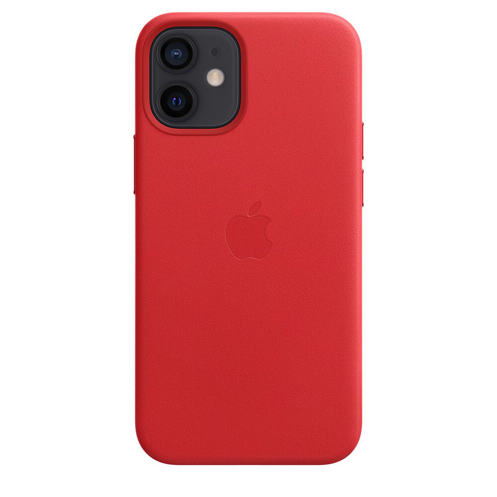 Apple iPhone 12 mini Leather Case with MagSafe in Red