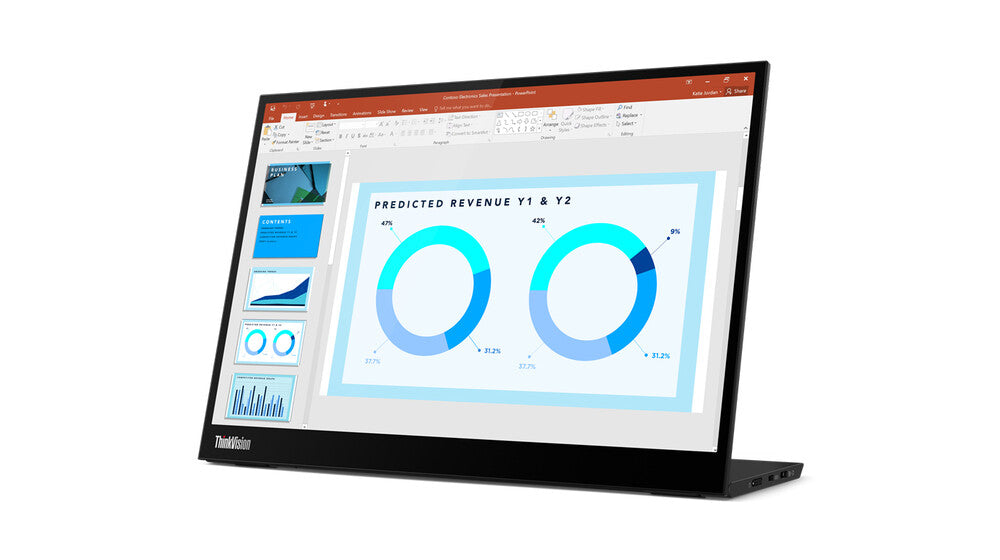 Lenovo ThinkVision M14d LED display 35.6 cm (14") 2240 x 1400 pixels 2.2K Black