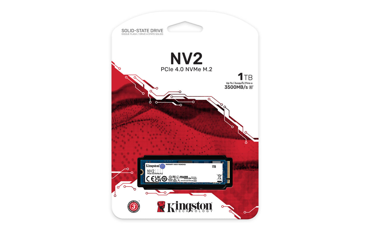 Kingston Technology 1 TB NV2 M.2 2280 PCIe 4.0 NVMe SSD