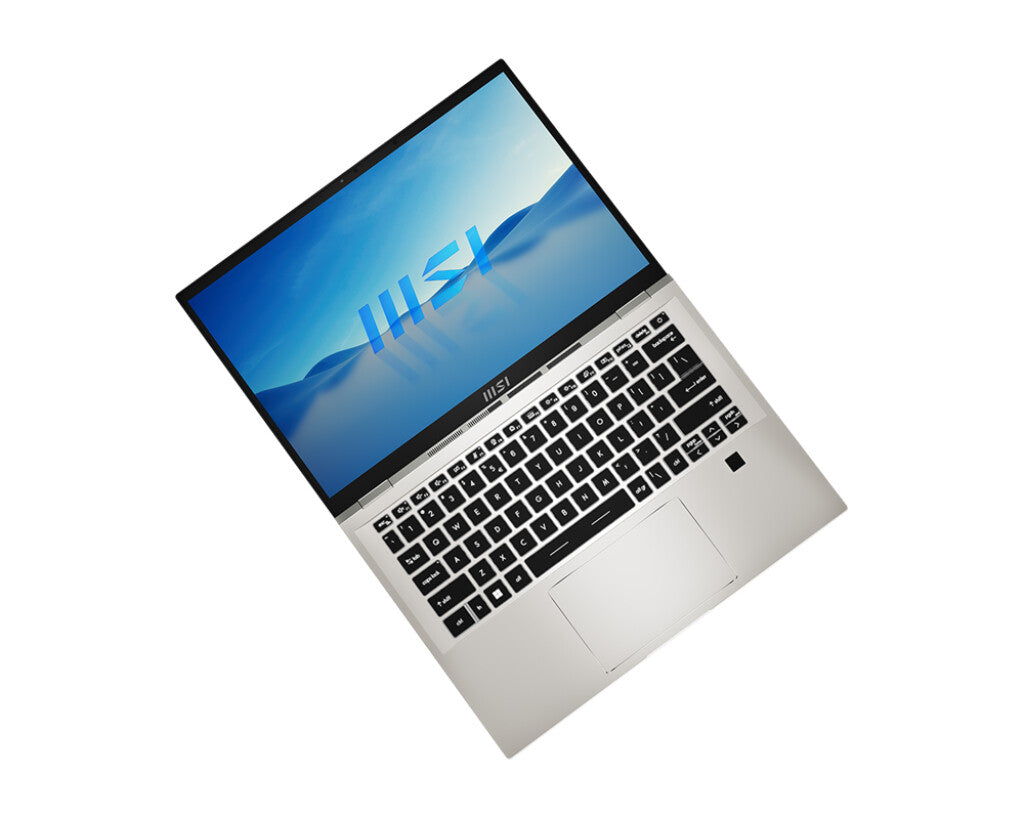 MSI Prestige 14H Laptop - 35.6 cm (14&quot;) - Intel® Core™ i5-12450H - 16 GB LPDDR5-SDRAM - 512 GB SSD - NVIDIA GeForce RTX 2050 - Wi-Fi 6E - Windows 11 Home - Silver