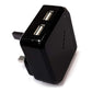 Pama 3-Pin Mains Travel Charger with Twin USB Sockets - OPEN BOX