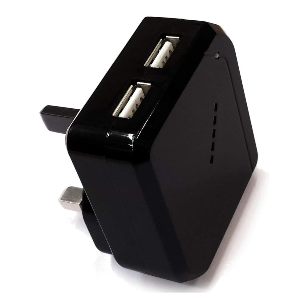 Pama 3-Pin Mains Travel Charger with Twin USB Sockets - OPEN BOX