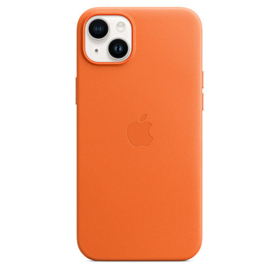 Leather Case with MagSafe for Apple iPhone 14 Plus in Orange