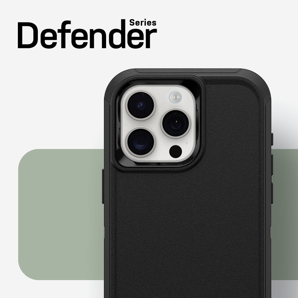 OtterBox Defender Series for iPhone 15 Pro Max in Black