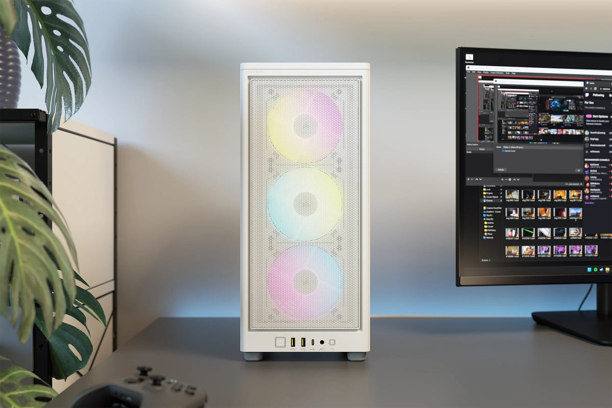 Corsair 2000D RGB AIRFLOW - Mini ITX Tower Case in White