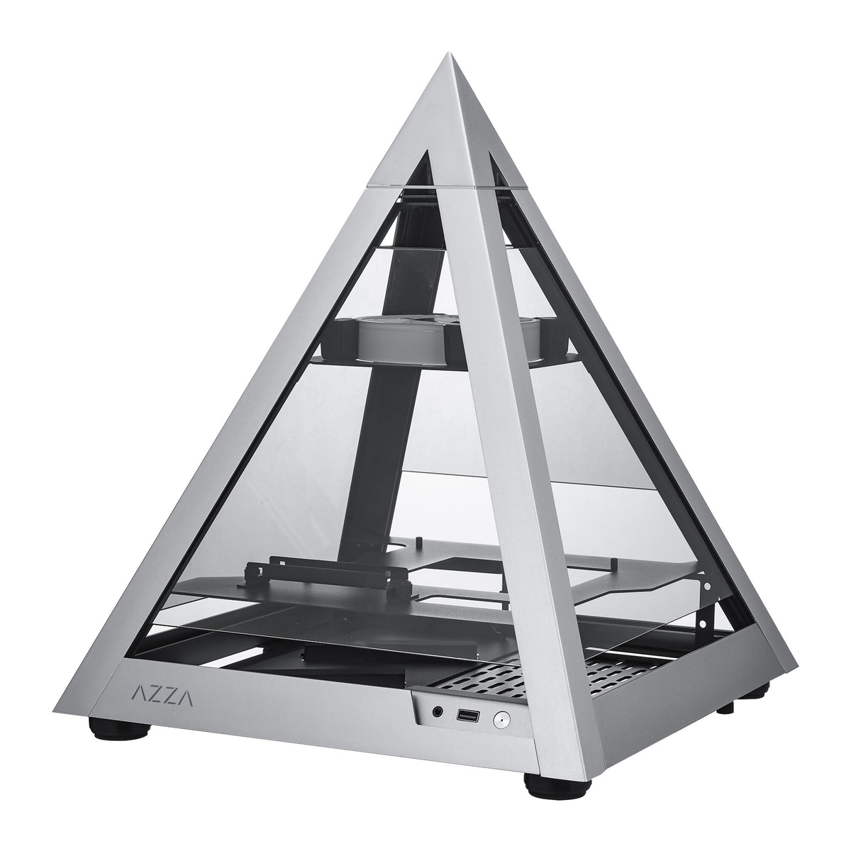Azza Pyramid Mini 806 - Mini ITX Tower Case in Silver