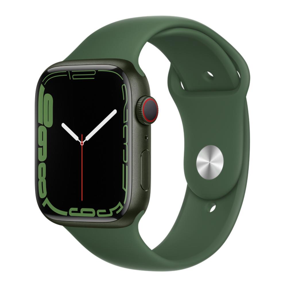 Apple Watch Series 7 GPS + Cellular 45mm Green Aluminium Case with Clover Sport Band