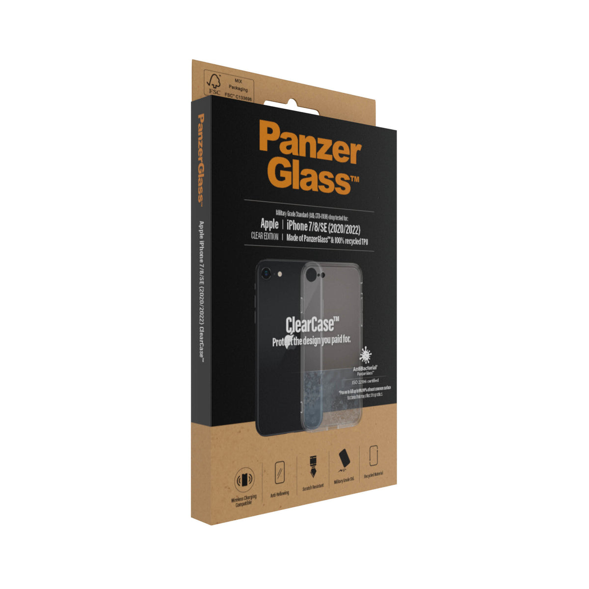 PanzerGlass ® ClearCase for Apple iPhone SE (2020/2022)/ 8 / 7 in Clear