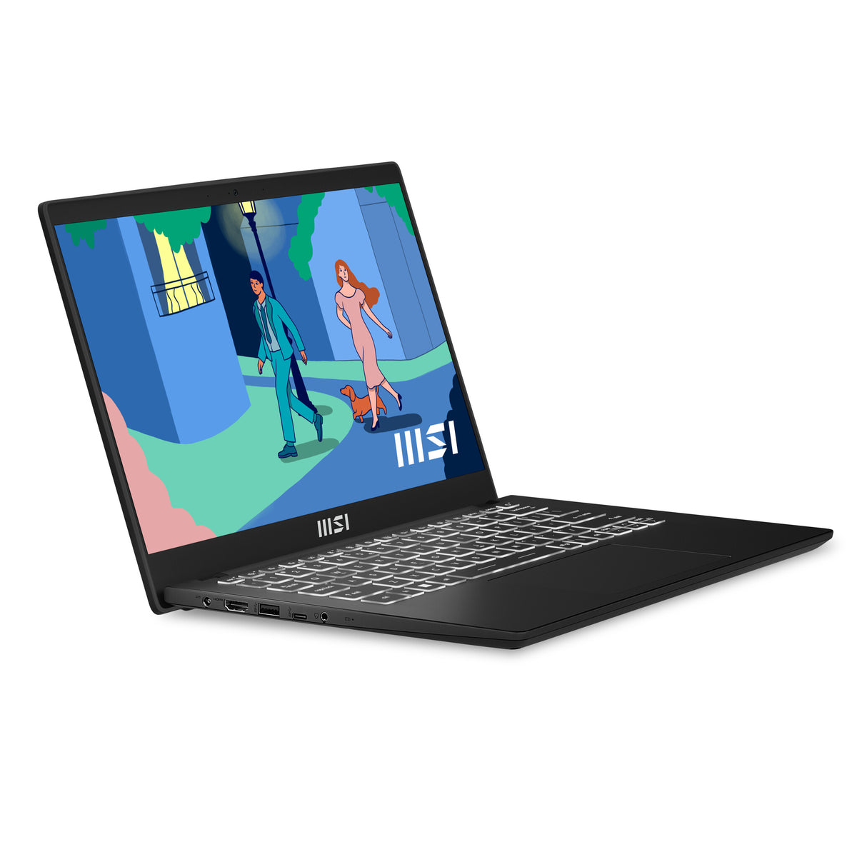 MSI Modern 14 Laptop - 35.6 cm (14") - Intel® Core™ i3-1215U - 8 GB DDR4-SDRAM - 512 GB SSD - Wi-Fi 6 - Windows 11 Home - Black