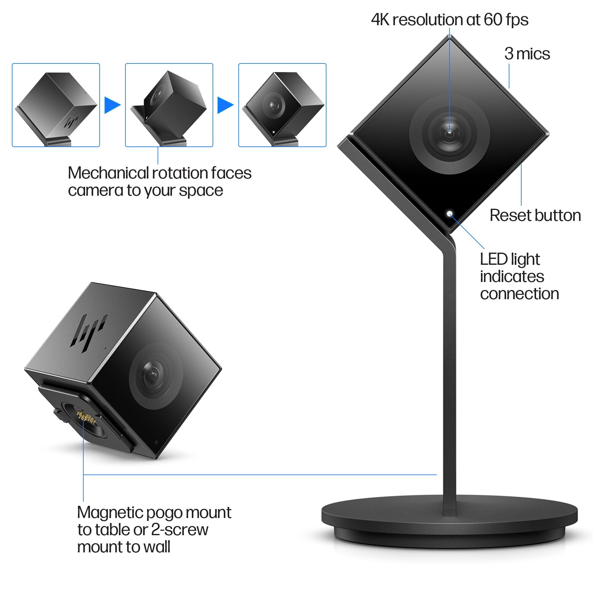 Hp Security System Camera HP Presence See 4K AI Camera - Clove Technology