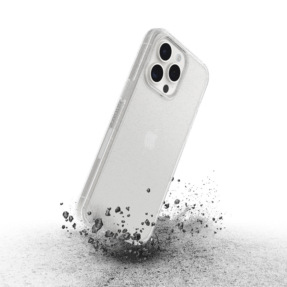 OtterBox Symmetry Clear Series for iPhone 15 Pro in Stardust (Clear Glitter)