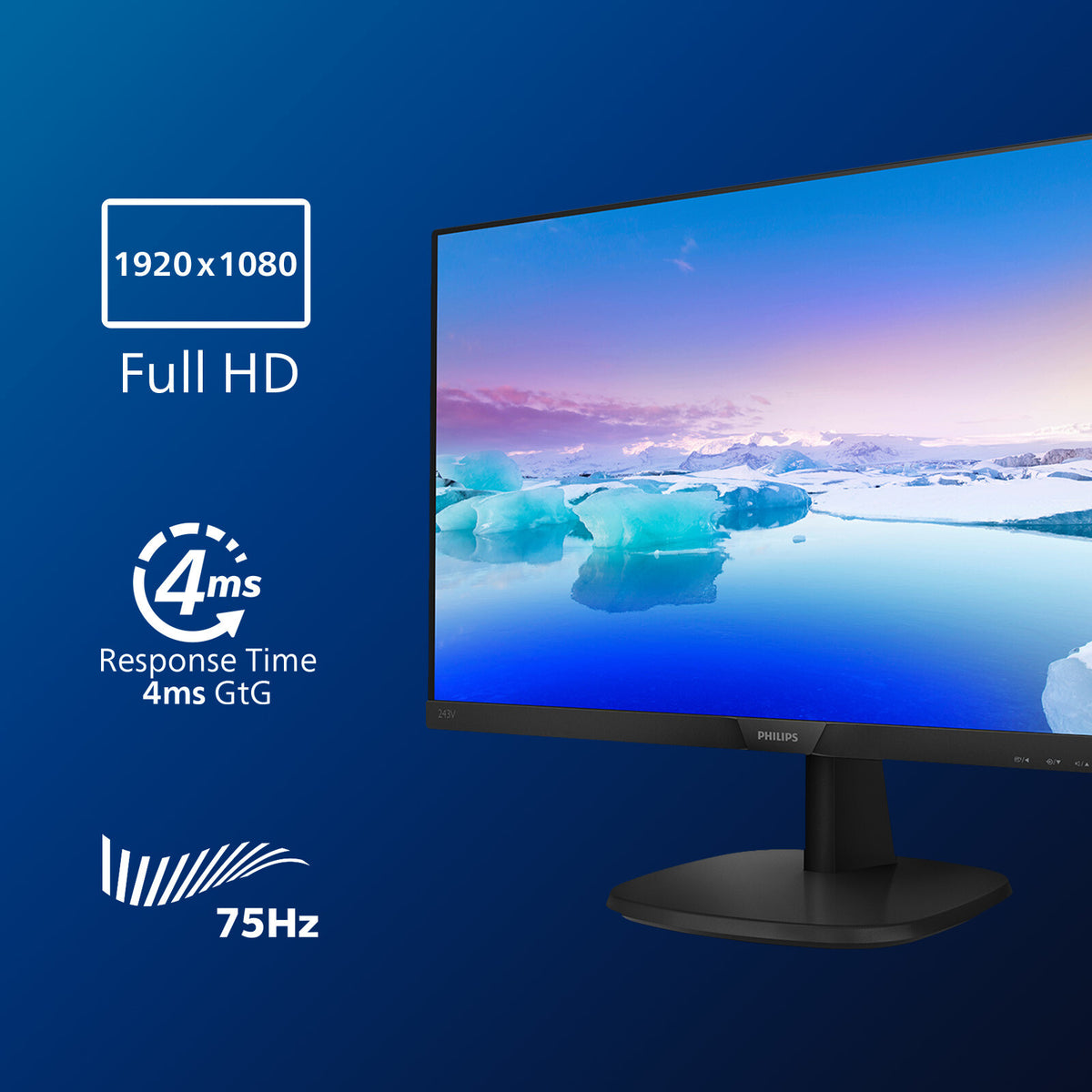 Philips V Line Full HD LCD monitor 243V7QDAB/00