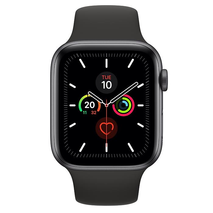 Apple Watch Series 5  - Space Grey Aluminium - Sport Band - 44mm - GPS - Black - Excellent Condition