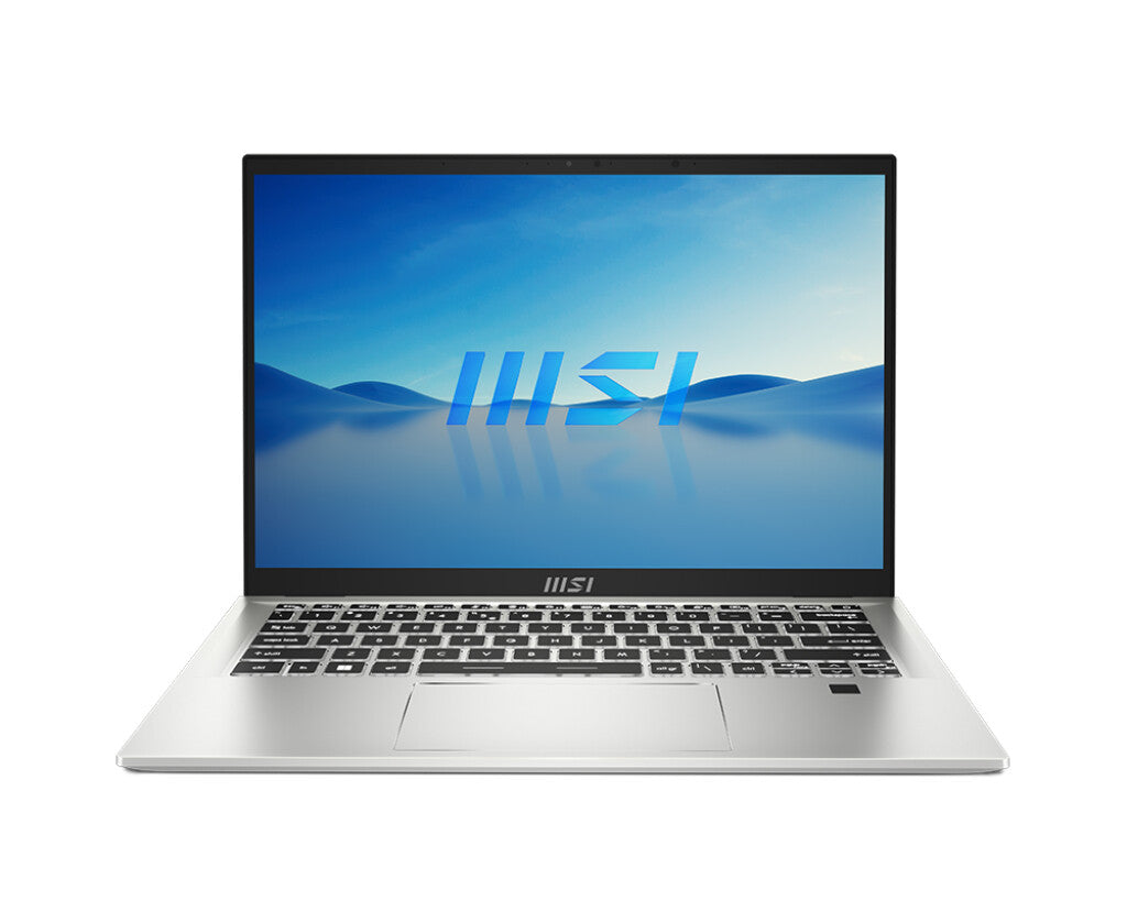 MSI Prestige 14H Laptop - 35.6 cm (14&quot;) - Intel® Core™ i5-12450H - 16 GB LPDDR5-SDRAM - 512 GB SSD - NVIDIA GeForce RTX 2050 - Wi-Fi 6E - Windows 11 Home - Silver