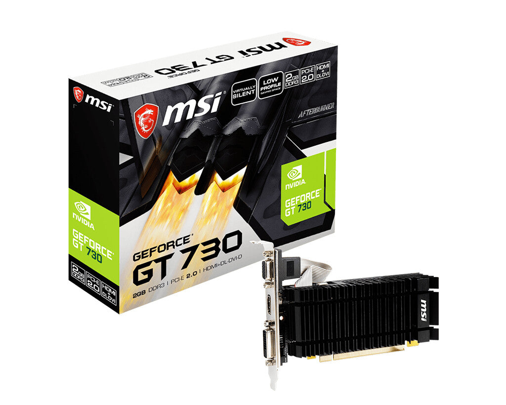 MSI NVIDIA GeForce GT 730 2 GB GDDR3 Graphics Card