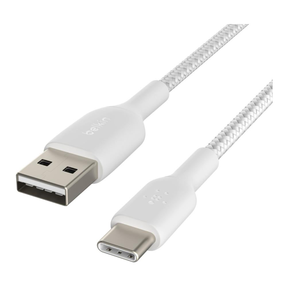 Belkin BOOSTCHARGE Braided USB-C to USB-A Cable - 2m - White