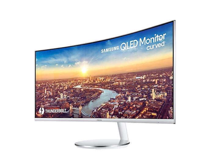 Samsung C34J791WTP computer monitor 86.4 cm (34") 3440 x 1440 pixels UltraWide Quad HD QLED Silver, White