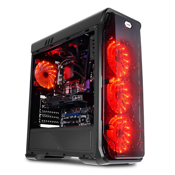 LC-Power Gaming 988B - Red Typhoon Midi Tower in Black