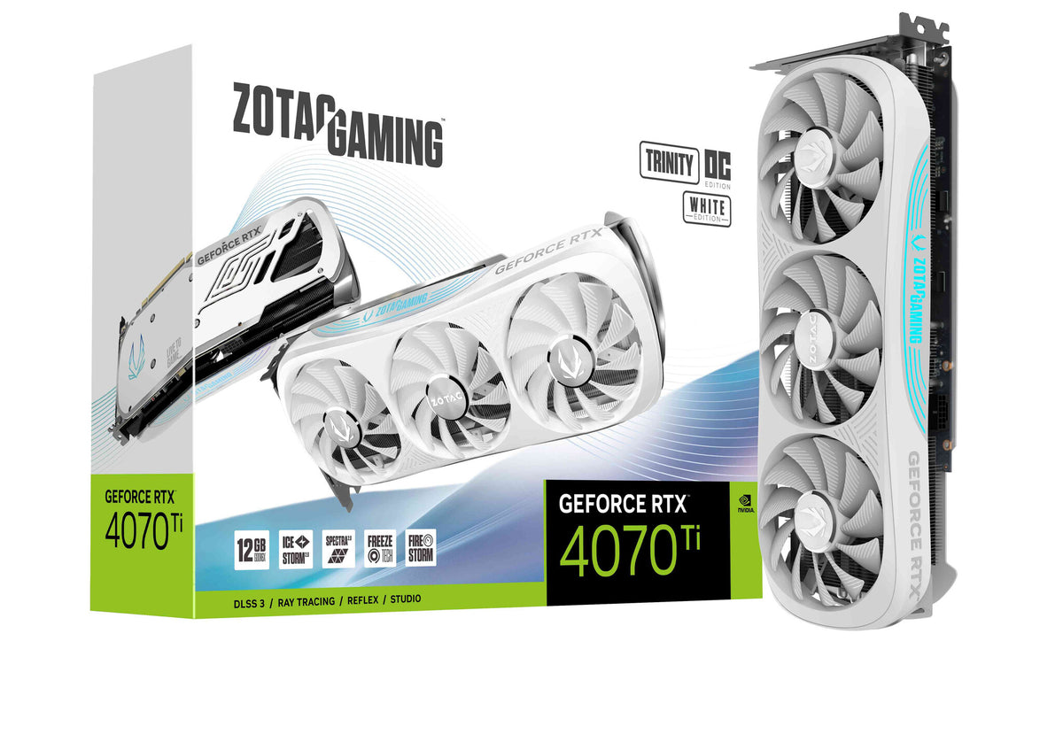 Zotac Trinity OC "White Edition" - NVIDIA 12 GB GDDR6X GeForce RTX 4070 Ti graphics card
