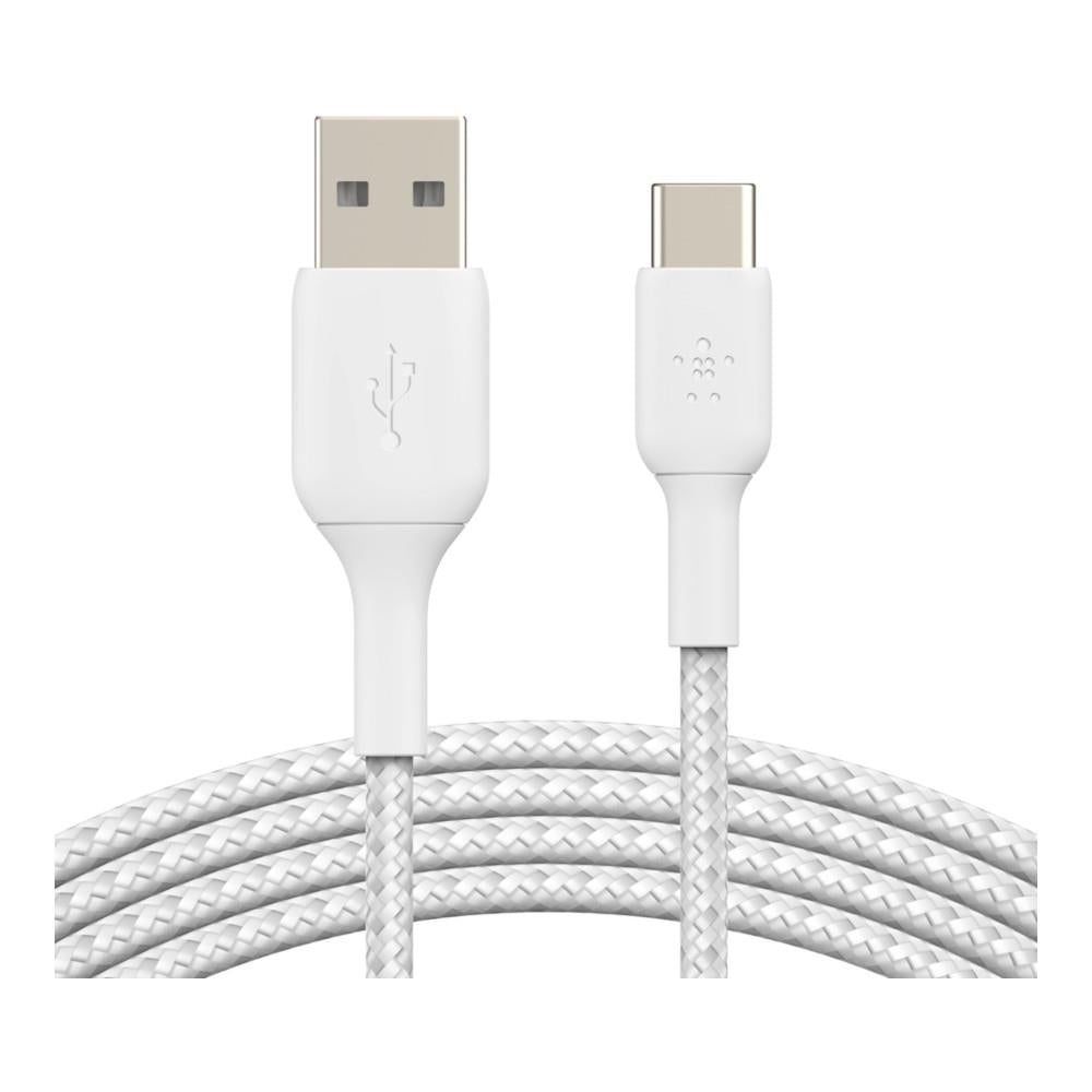 Belkin BOOSTCHARGE Braided USB-C to USB-A Cable - 2m - White