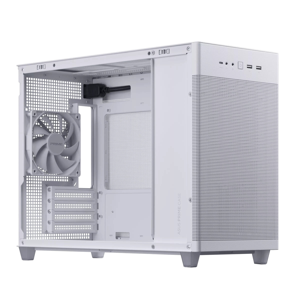Asus Prime AP201 - MicroATX Mini Tower Case in White