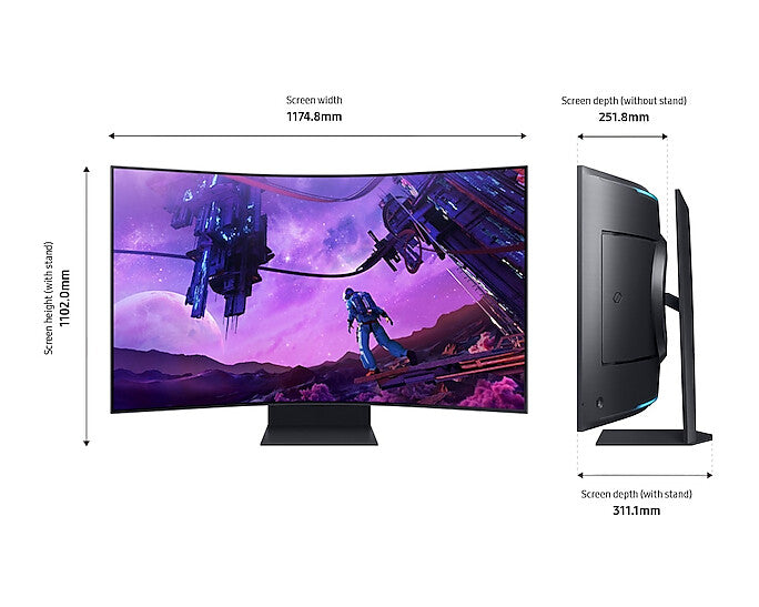 Samsung Odyssey Ark S55BG970NU - 139.7 cm (55") - 3840 x 2160p 4K Ultra HD Monitor