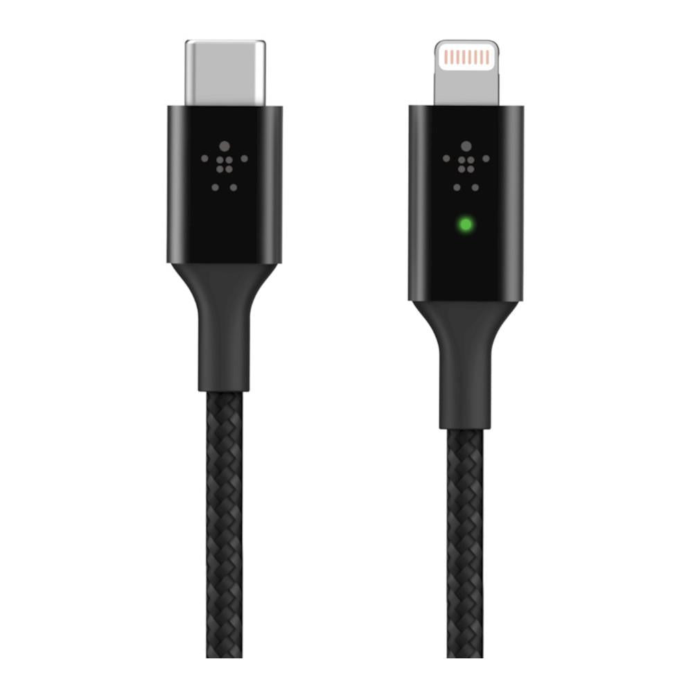 Belkin BOOSTCHARGE Smart LED USB-C to Lightning Cable - Black