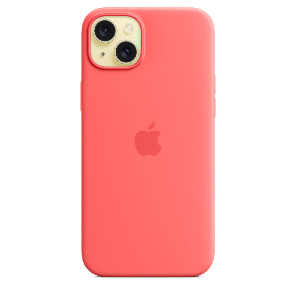 Apple iPhone 15 Plus Silicone Case with MagSafe in Guava Pink