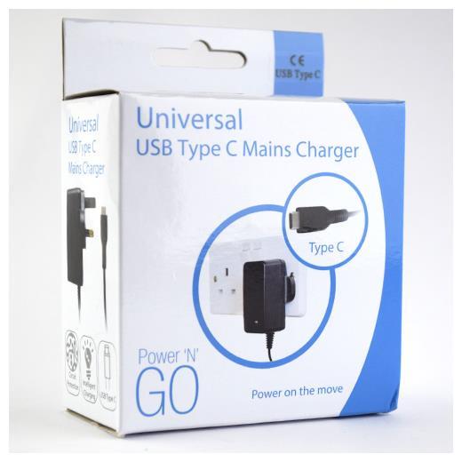 Pama 3A USB Type-C Mains Charger - UK