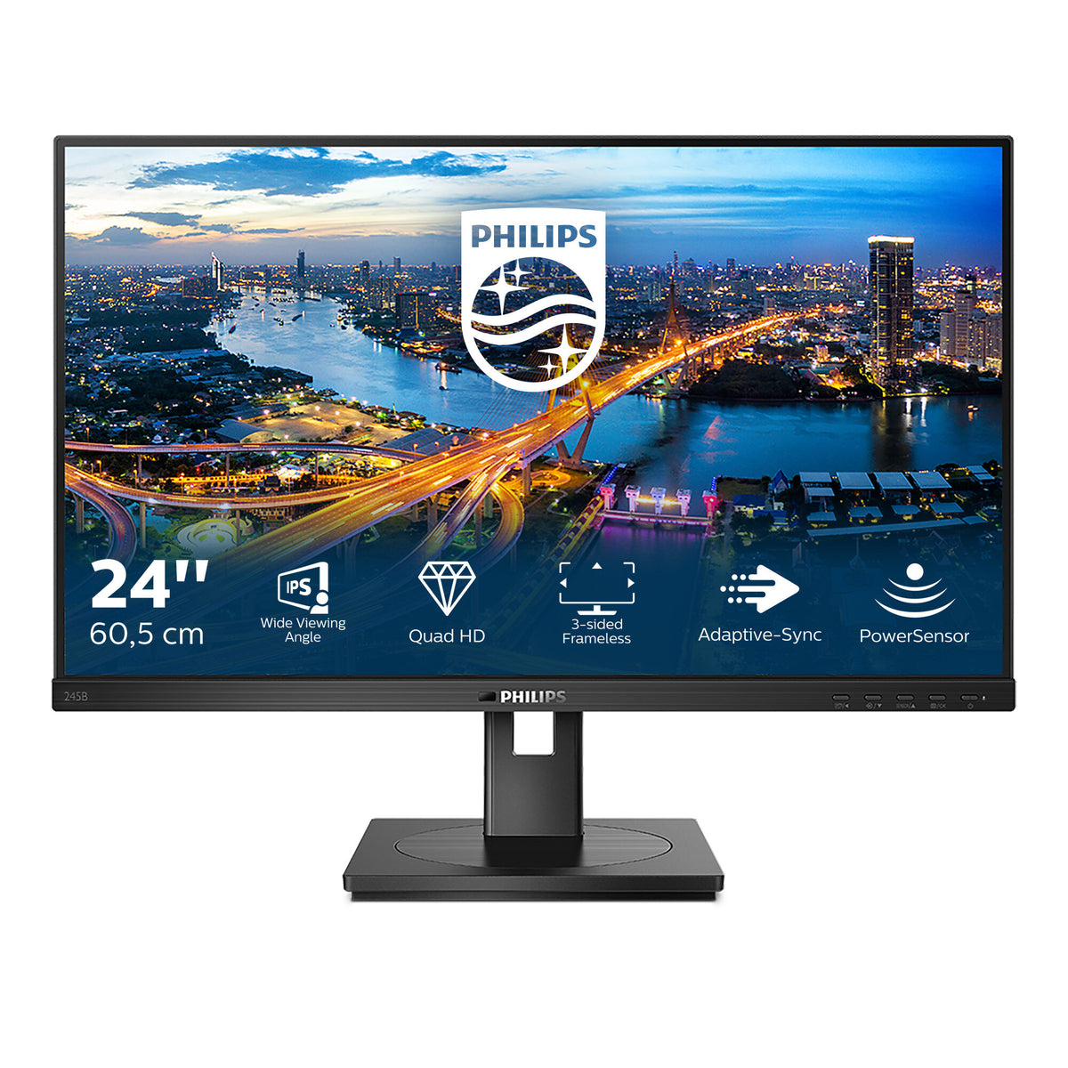 Philips B Line 245B1/00 - 60.5 cm (23.8") - 2560 x 1440 pixels Quad HD Monitor