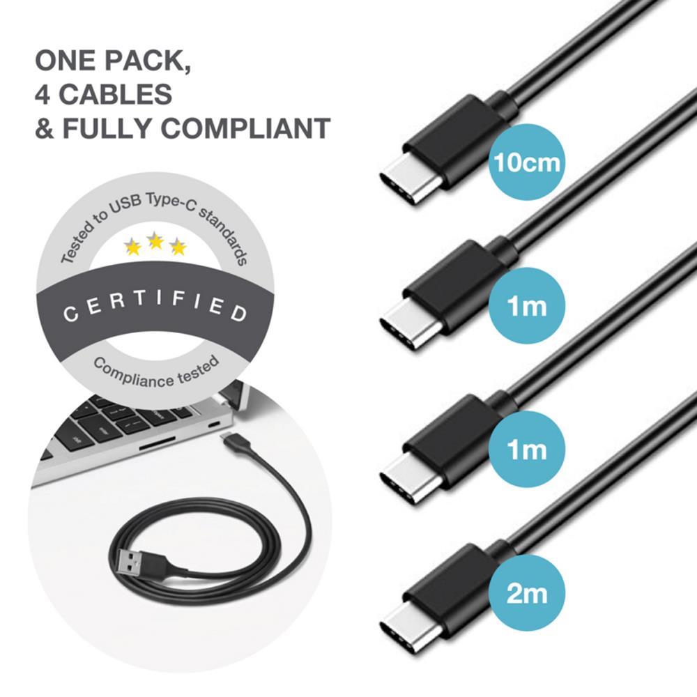 Olixar Multi-Length Charge & Sync USB Type-C to Type-A Cables