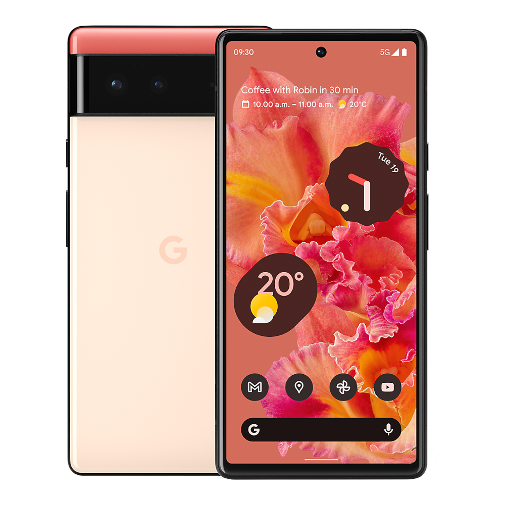 Google Pixel 6 - Kinda Coral Front Back