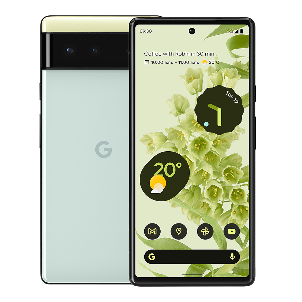 Google Pixel 6 - Sorta Seafoam Front Back