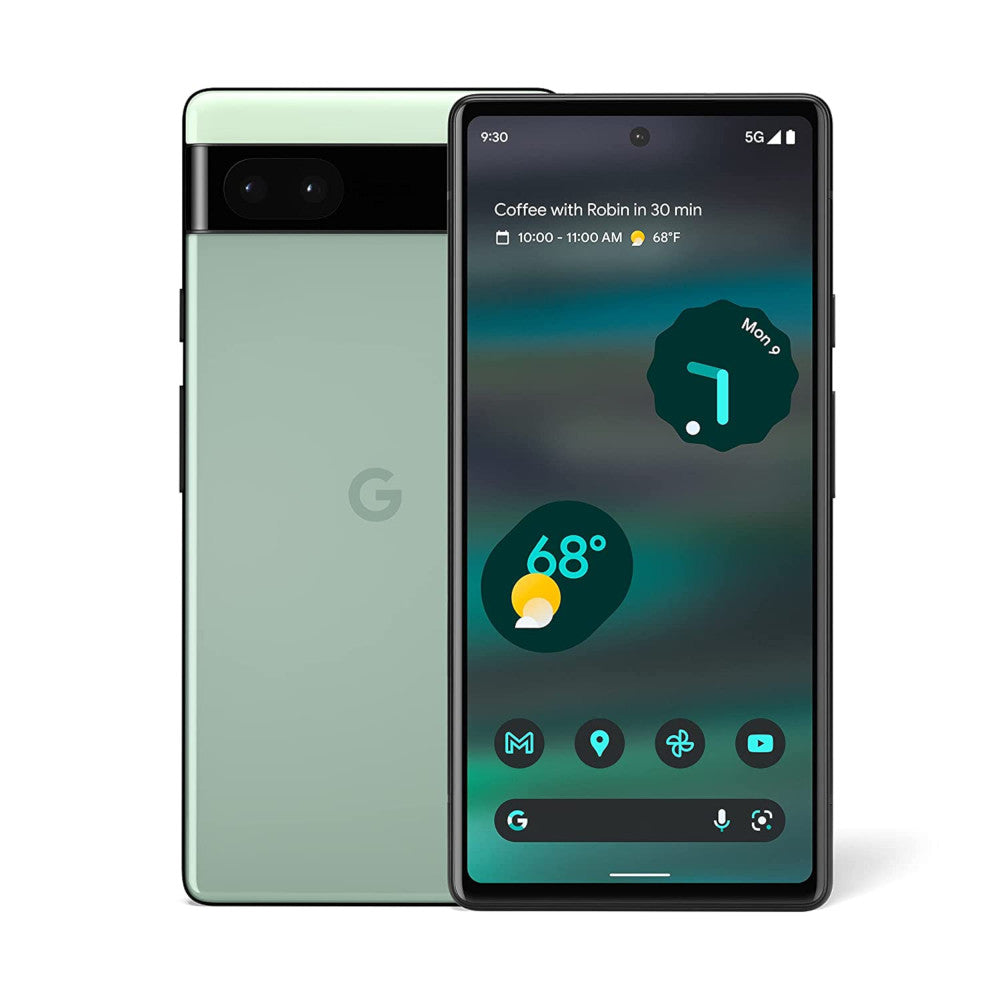 Google Pixel 6a - Sage Front Back