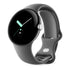 Google Pixel Watch Polished Silver Case Charcoal Active Band